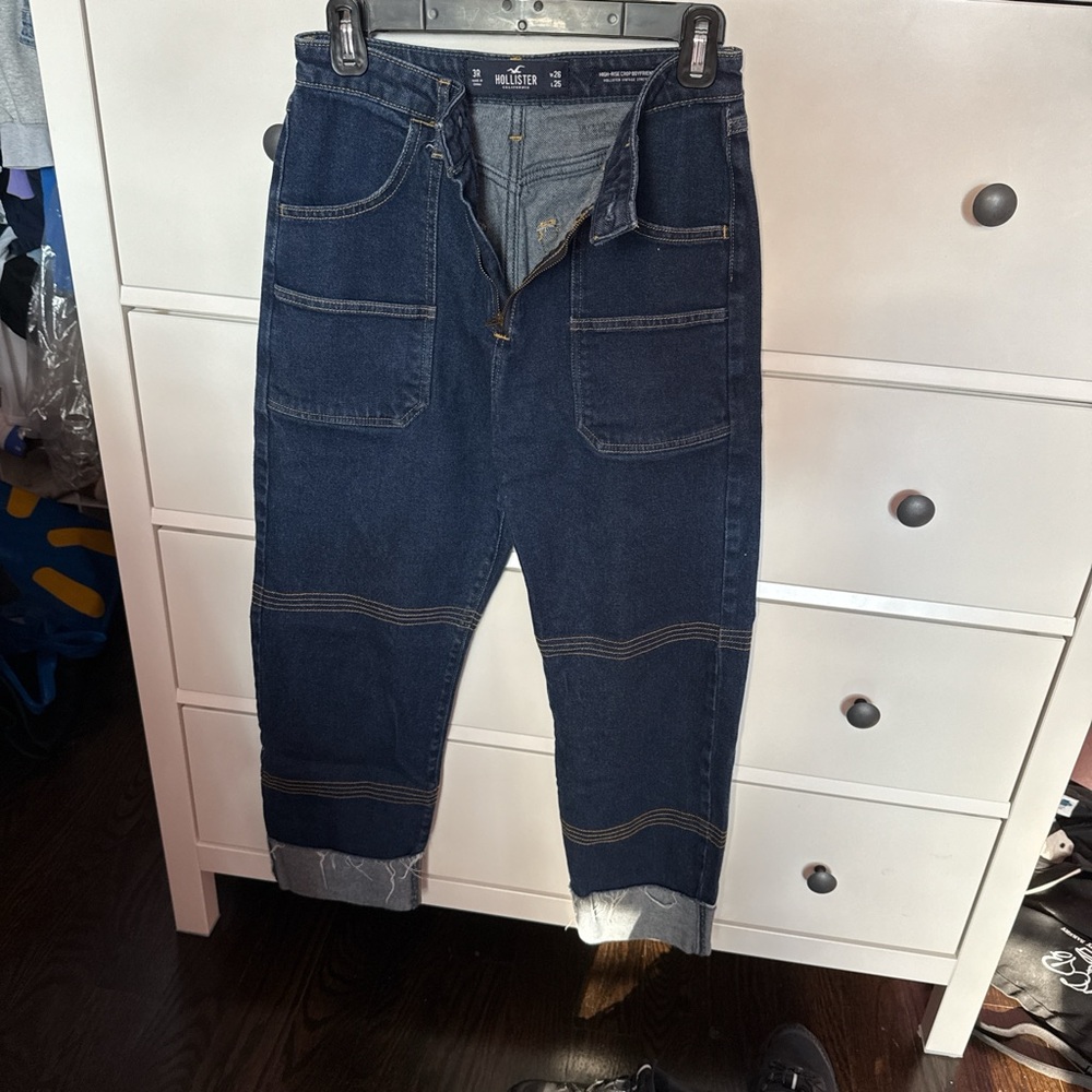Hollister Dark Blue High-Rise Jeans